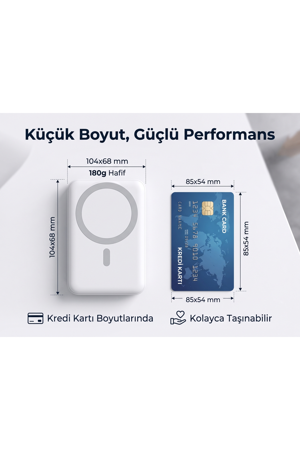 iPhone 12/13/14/15/16 Serisi Uyumlu 10000mAh Magsafe Powerbank